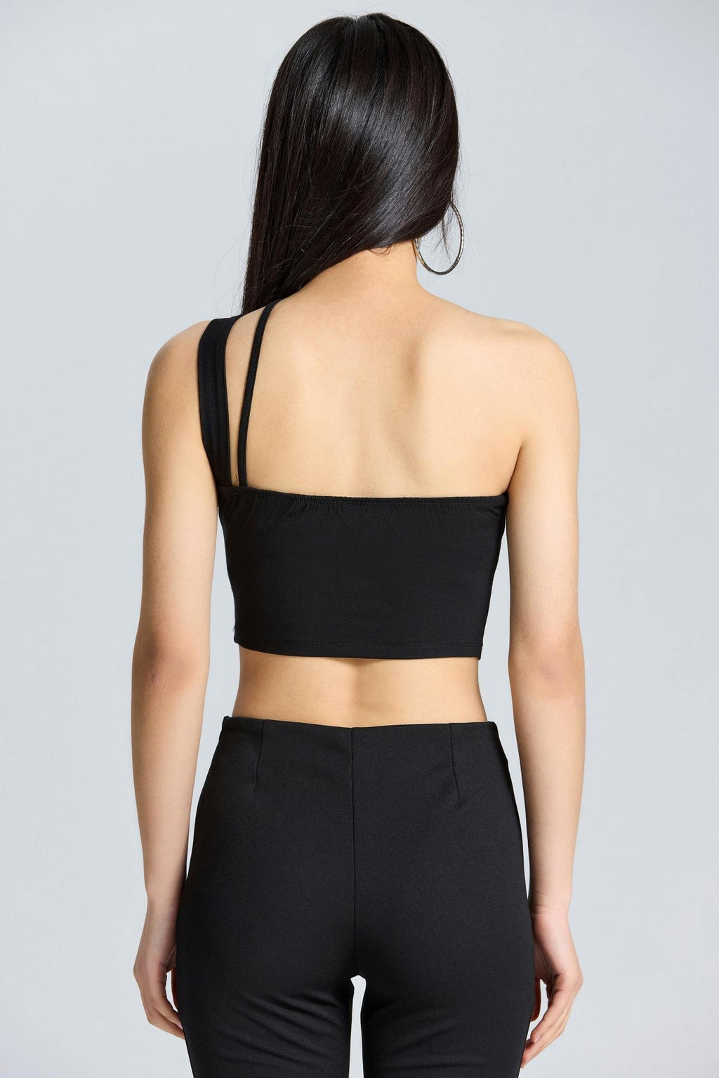 2550 Çift Askılı Crop - Siyah - Görsel 5