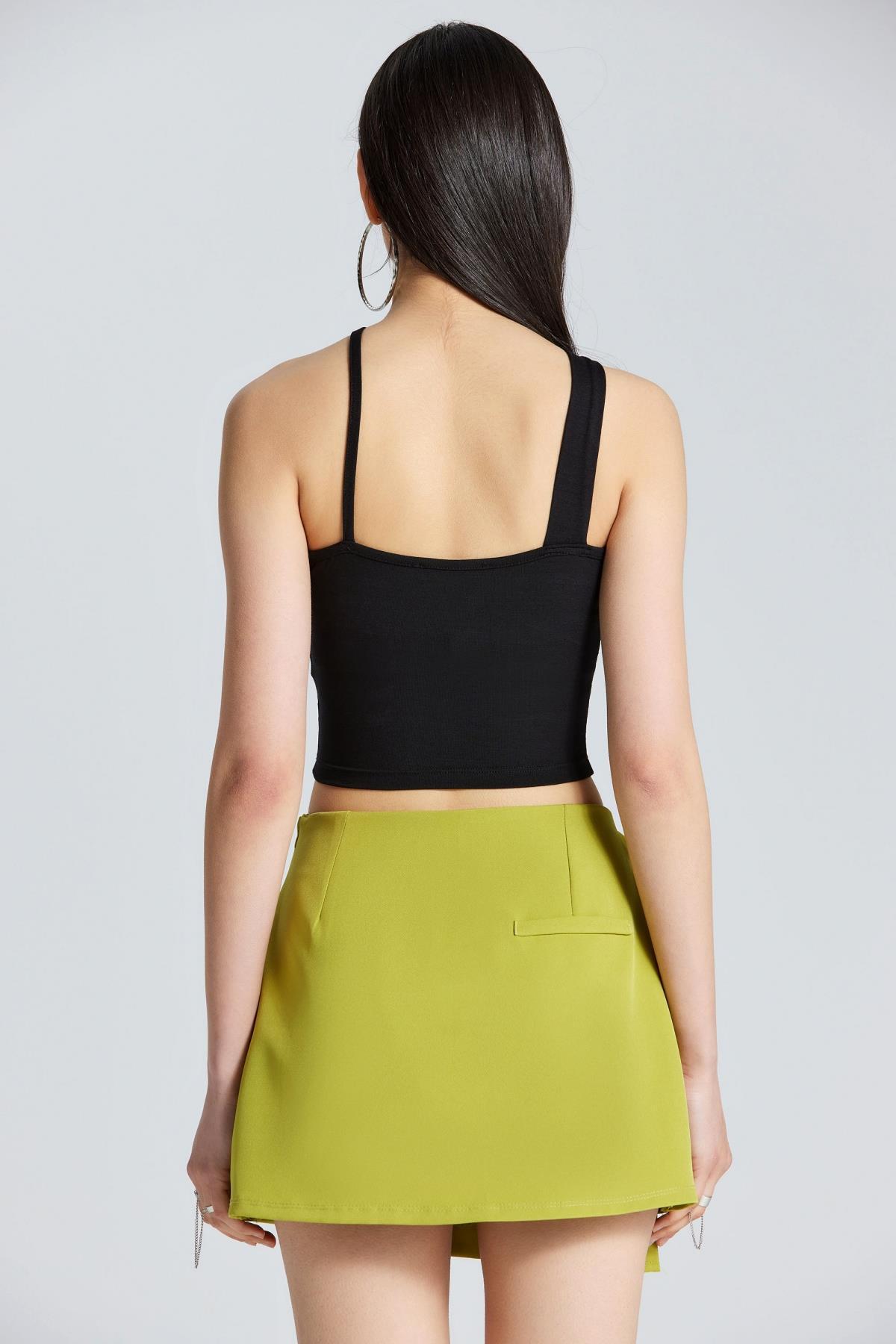 1601 Önü Çapraz Crop - Siyah - Görsel 3