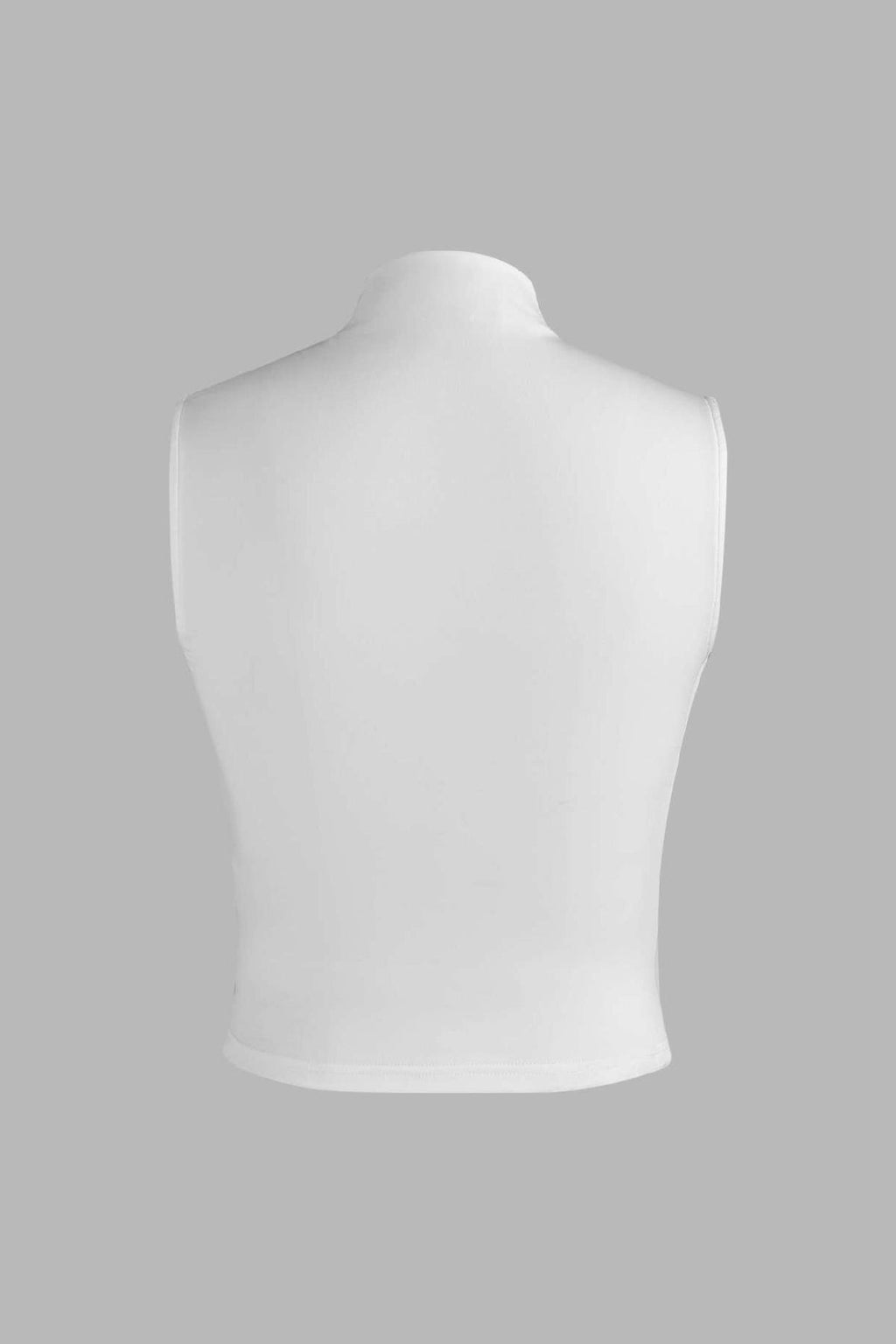 6071 Kolsuz Büzgülü Crop Bluz - Ekru