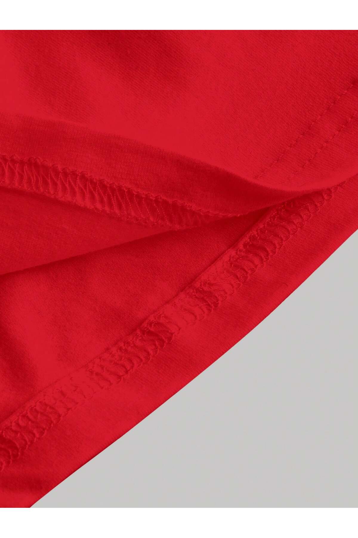 Kırmızı Fiyonklu Yazlık Crop Top, Kırmızı Fiyonklu Yazlık Geniş Askılı Üst - Kırmızı - Görsel 3