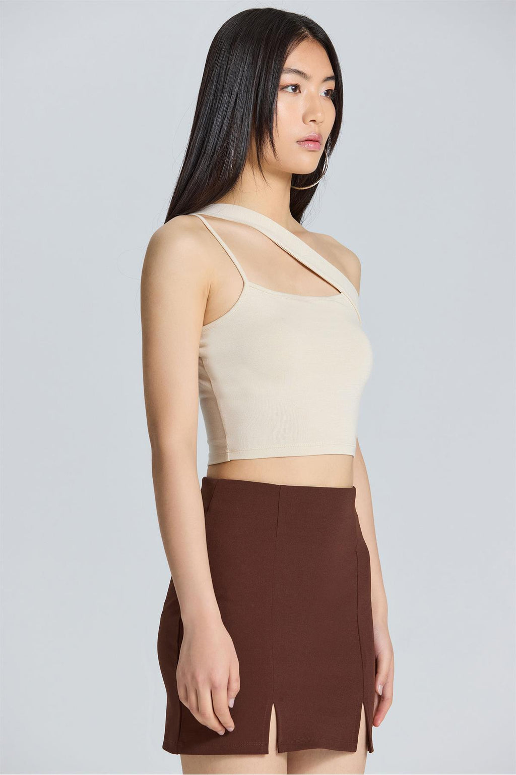1601 Önü Çapraz Crop - Bej - Görsel 3