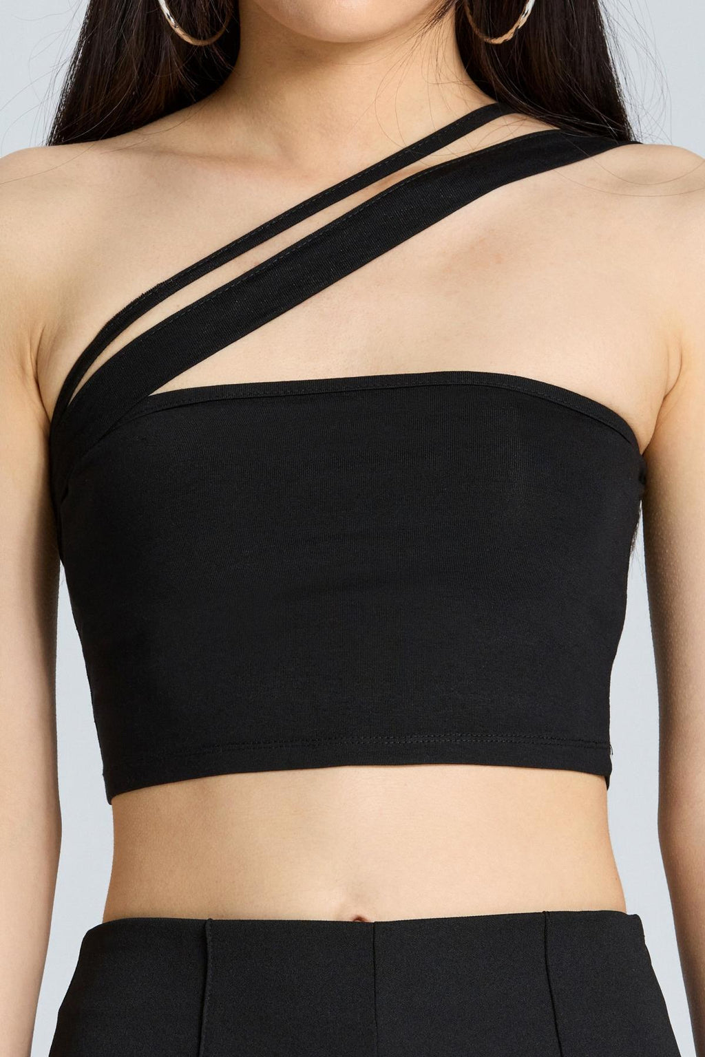 2550 Çift Askılı Crop - Siyah - Görsel 6