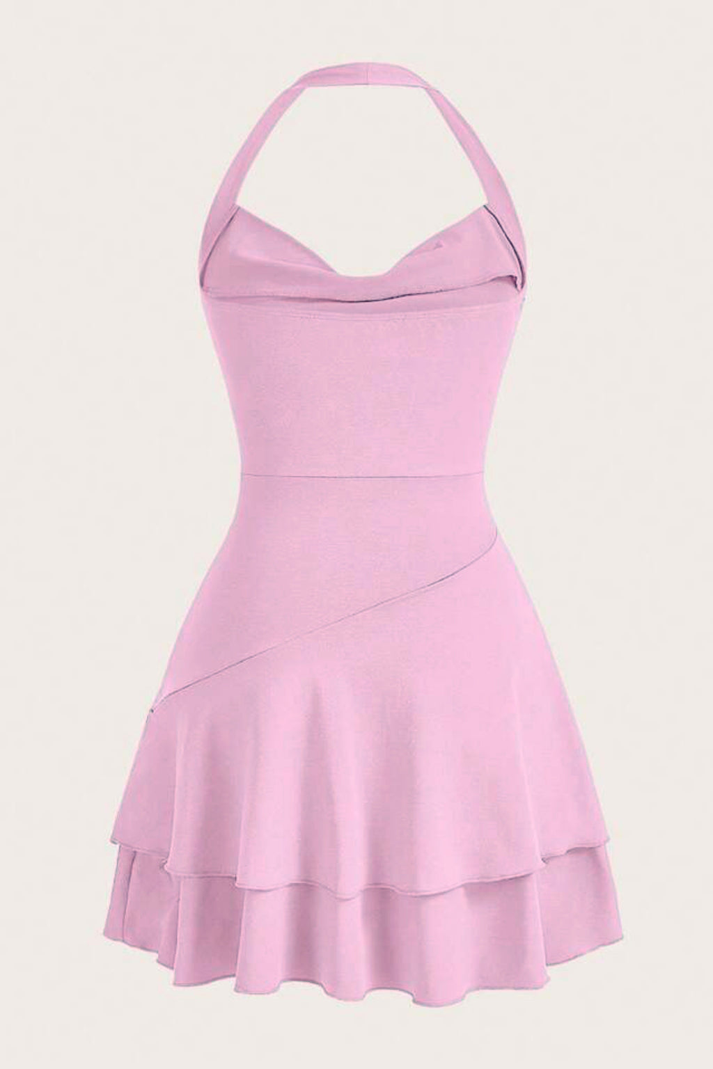 Boyundan Askılı Mini Elbise 5022 - Pembe - Görsel 2