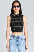 1545 Çok Parçalı Crop Bluz - Siyah - Görsel 1